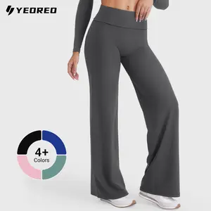 YEOREO Eddiy 31.5" Fold Over Straight Leggings Women High Waist Yoga Pants Gym Outfits