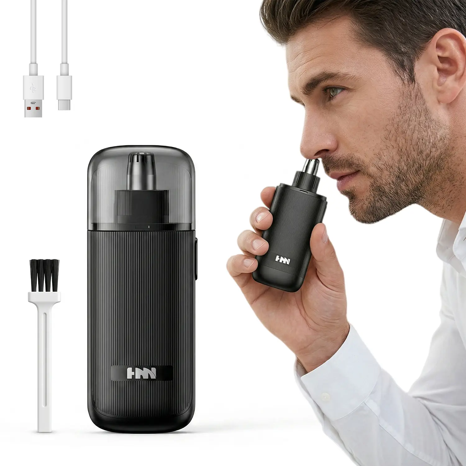 Rechargeable Nose & Ear Hair Trimmer, Painless Precision Clipper for Men Women, Dual Blade System, Waterproof IPX7, Safe Rounded Edge Design, Portable Travel Grooming Tool summerwins,back to school,back to school haul