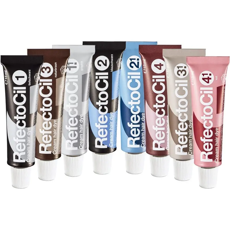 RefectoCil Eyelash and Eyebrow Cream Dye, Professional Tint for Long-Lasting Dark Colors and Intense, Natural-Looking Results, Reflectocil Cream Hair Dye