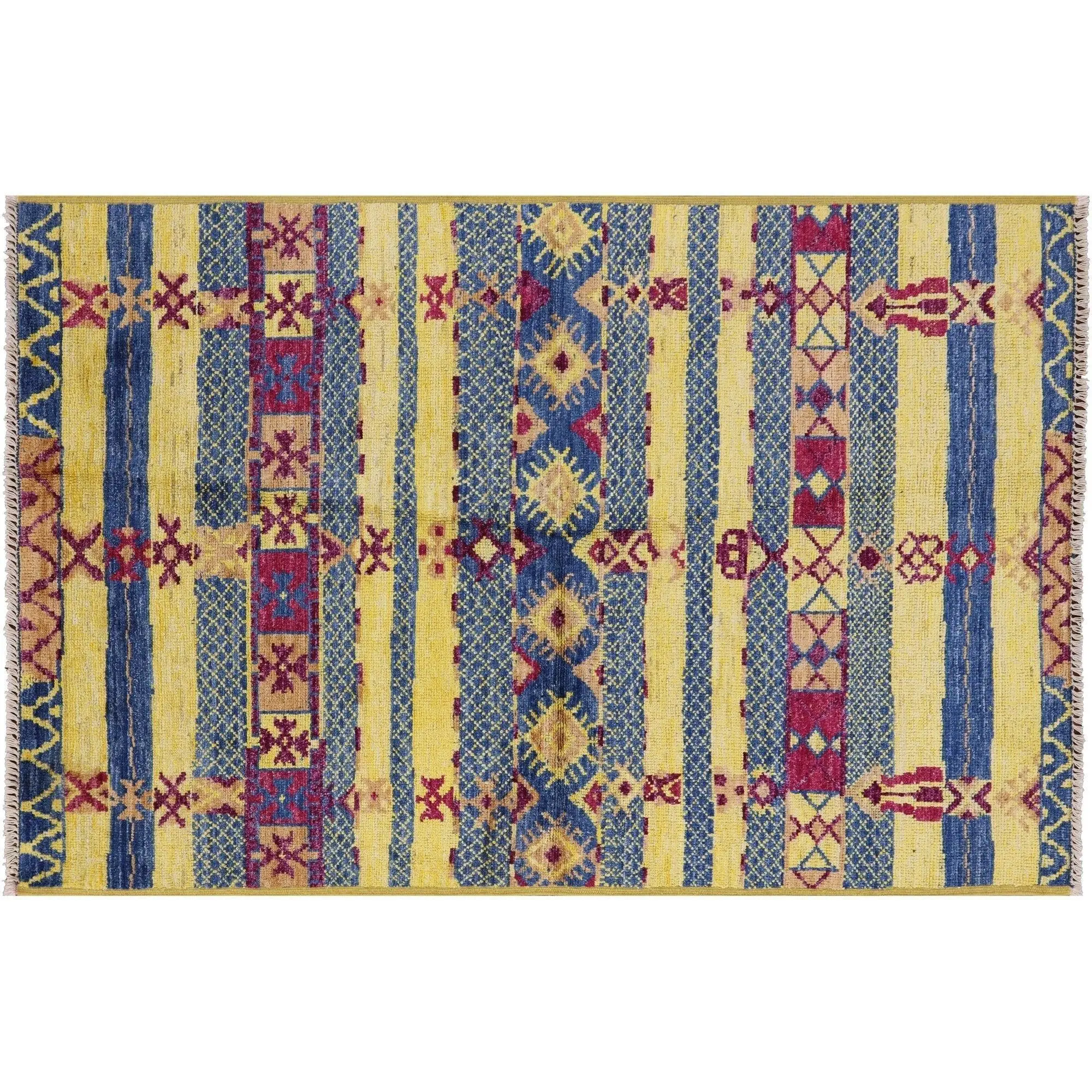 5' 3" X 7' 8" Tribal Moroccan Hand Knotted Rug - P5140