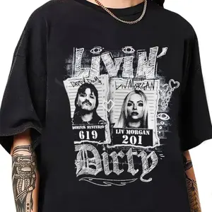 Dominik Mysterio and Liv Morgan Livin' Dirty mugshot shirt THE25092