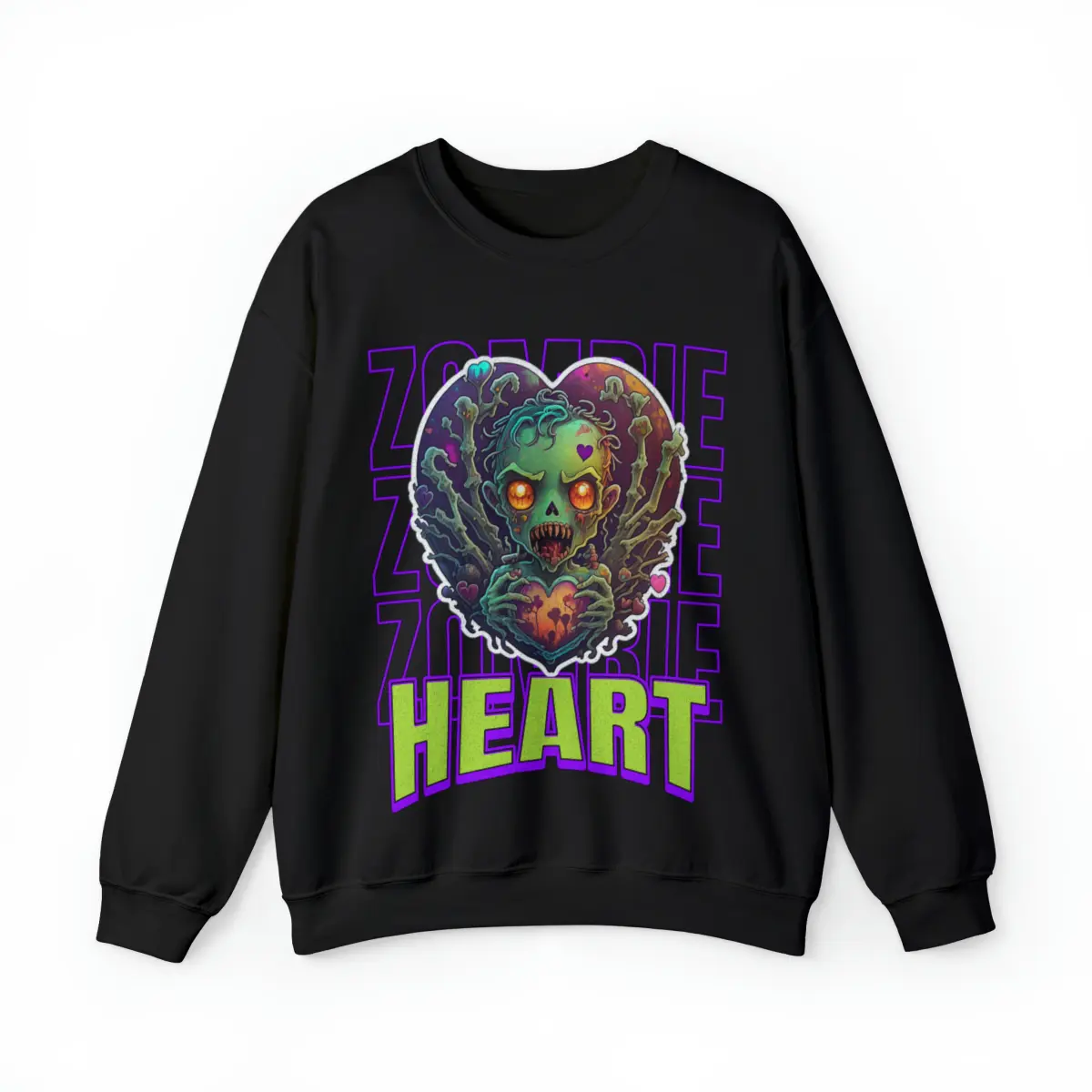 Heart of Darkness: Stylish Zombie Sweater for Goth and Grunge Fashion
