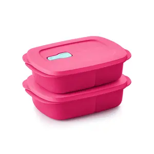 Tupperware Mother's Day CrystalWave | Rectangular Divided Dishes 2 pc Set