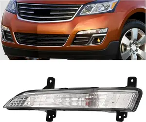 HECASA Left Turn Signal Light Compatible with 2013-2017 Chevy Chevrolet Traverse LS LT LTZ Premier Running Light w/Bulb Signal Lamp Replacement for 23305608 GM2530135 Clear Lens - Driver Side Car Lighting Accessories Vehicle