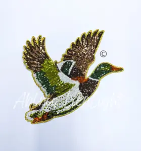 Mallard Duck Hunting Sequin Patch - Large