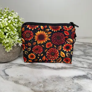 Mini Pouch - Moody Crimson Floral