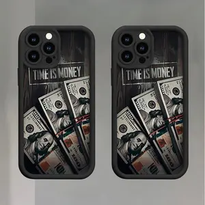 Money Pattern Case for IPhone 17 16 15 14 Pro Max 13 12 11 XR XS Plus Shockproof Non Slip Military-Grade Protection Silicone Cover Gifts for Women Men Girls Boys