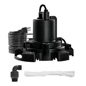 VEVOR Automatic Pool Cover Pump, 1/2 HP 1600 GPH, 120V Submersible Swimming Pool Cover Pump with 25 ft Power Cord, 25 ft Max Head Lift, Water Removal and Transfer Pump, for Pool Draining Hot Tubs