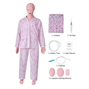Summervibes VEVOR Nursing Training Manikin, Female Life Size Demonstration Human Manikin for Nursing Training, Multifunctional Education Teaching Model Supplies, PVC Anatomical Mannequin Body Care Simulator Model