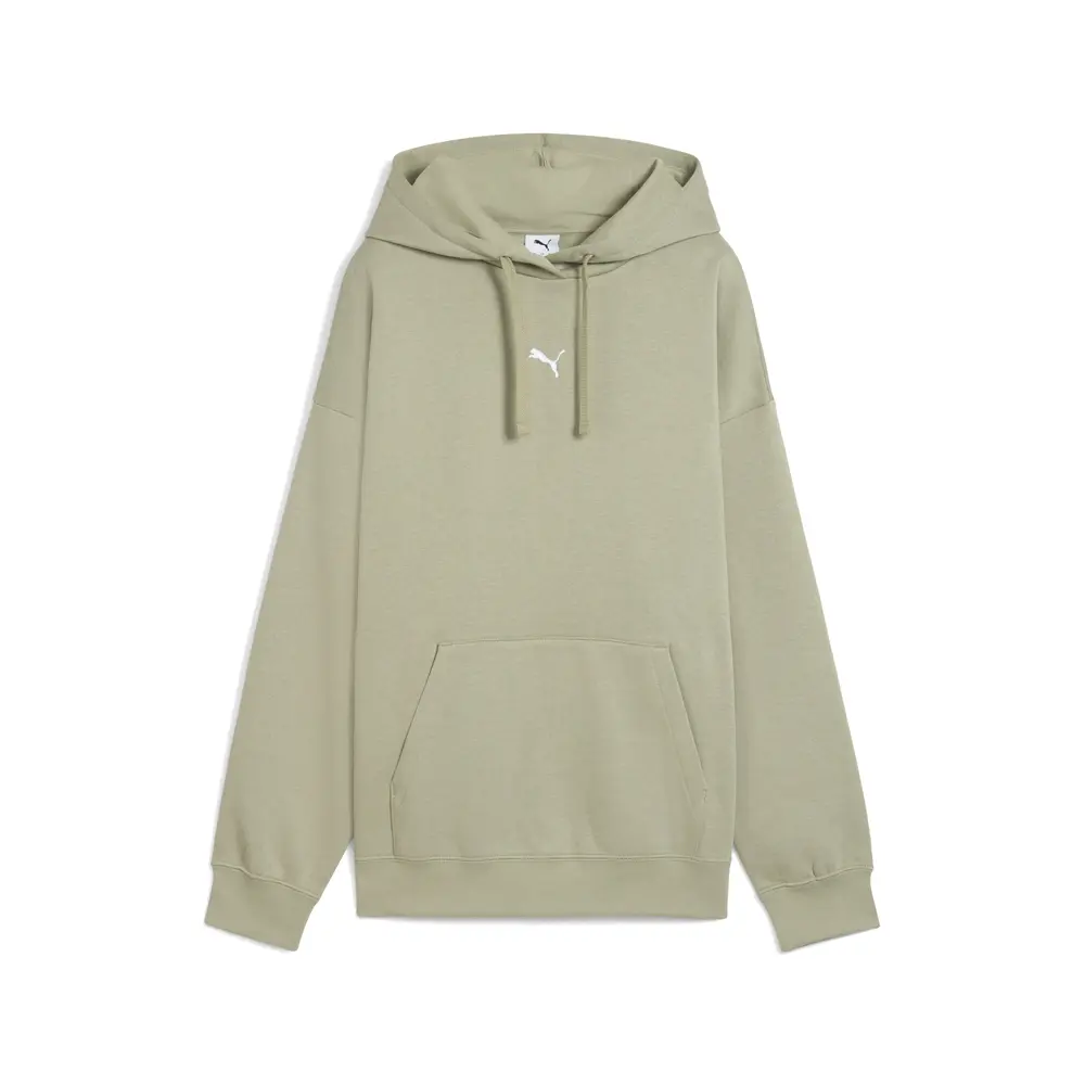PUMA Womens Essentials Oversized Hoodie Casual Outerwear Casual - Green PUMA Womens Essentials Oversized Hoodie Casual Outerwear Casual - Green