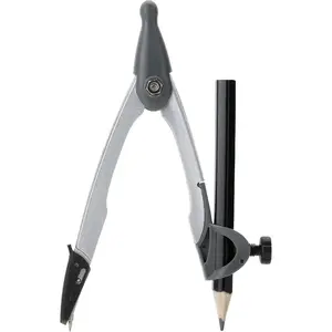 Geometry Compass, 4.8", Precision Drafting Compass with Pencil, Draws Circles up to 9", Ideal for Math, Geometry, Students, Architectural Drafting & Classroom Use
