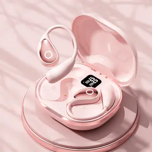Open Ear Bluetooth 5.4 Headphones with LED Digital Display, AI Noise Cancellation, Directional Sound, No Sound Leakage, Lightweight Wireless Earphones for Running