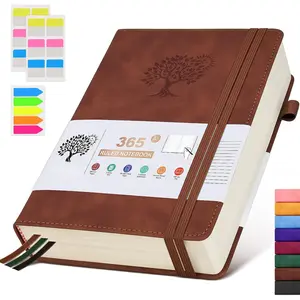 A5 Lined Journal Notebook - 365 Page Leather Journals for Writing Women & Men,Hardcover Notebook with 100Gsm Thick Pages,Daily Diary for Travel, Work,School,Note Taking,College Ruled (5.9" x 8.5")