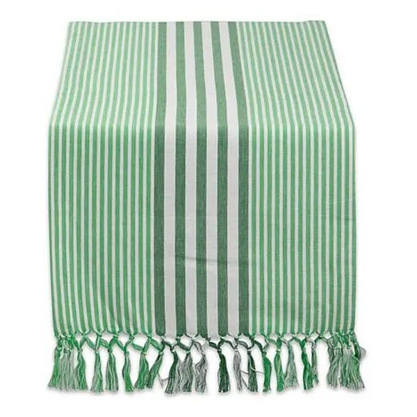 Design Imports Thera Stripe Blue Table Runner 14" x 72"