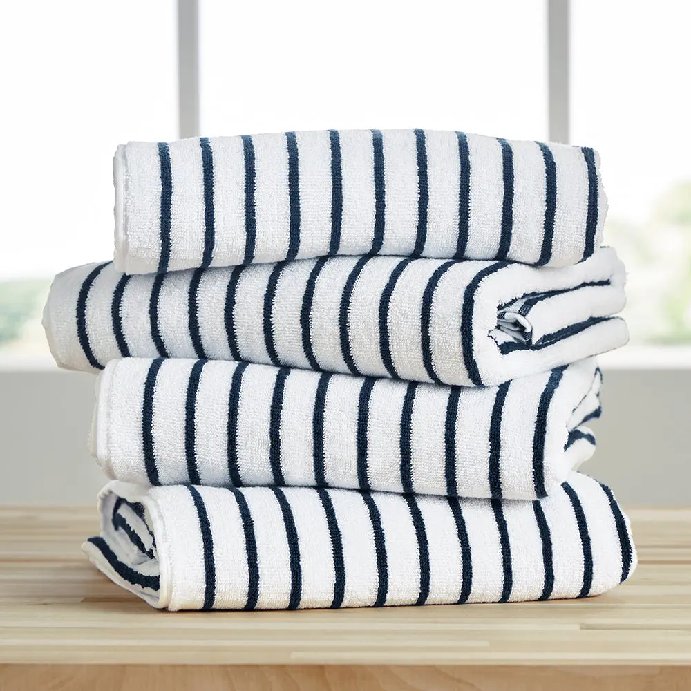 100% Cotton Stripe Cabana Beach Towel Set (4-Pack)