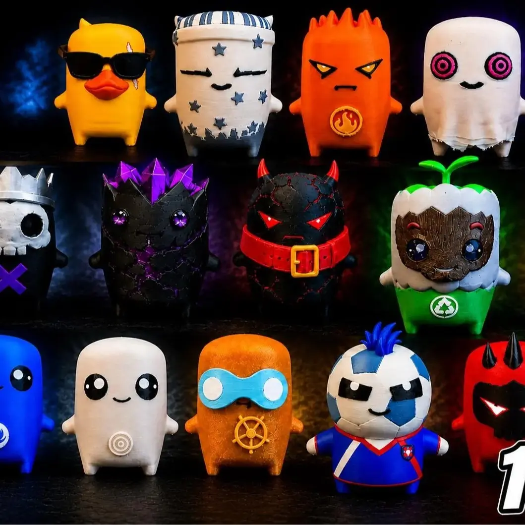 Random 6pcs Fort Sprite Figures – Collectible Game Sprite Statue – 3D Printed Desk Decor