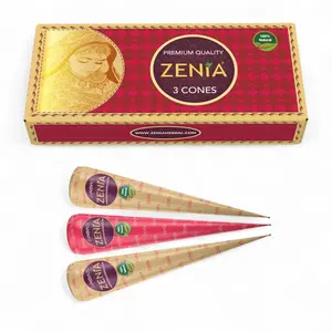 (3 pc) 25g Fresh Zenia Natural Henna Cones (3 pc) 25g Fresh Zenia Natural Henna Cones