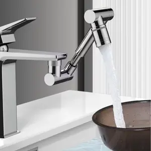 1440 °   Swivel Faucet Extender with 2 Mode Splash, Retractable Rotating Sink Extension, Universal Swivel Multifunctional Robotic Arm, Sink Water Faucet Aerator Extension for Kitchen Bathroom