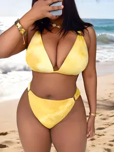 Women's Plus Size Tie Dye Swimsuit, Sexy Two-Piece Bikini Set, Perfect for Beach, Pool, and Summer Fun, Bikinis Set