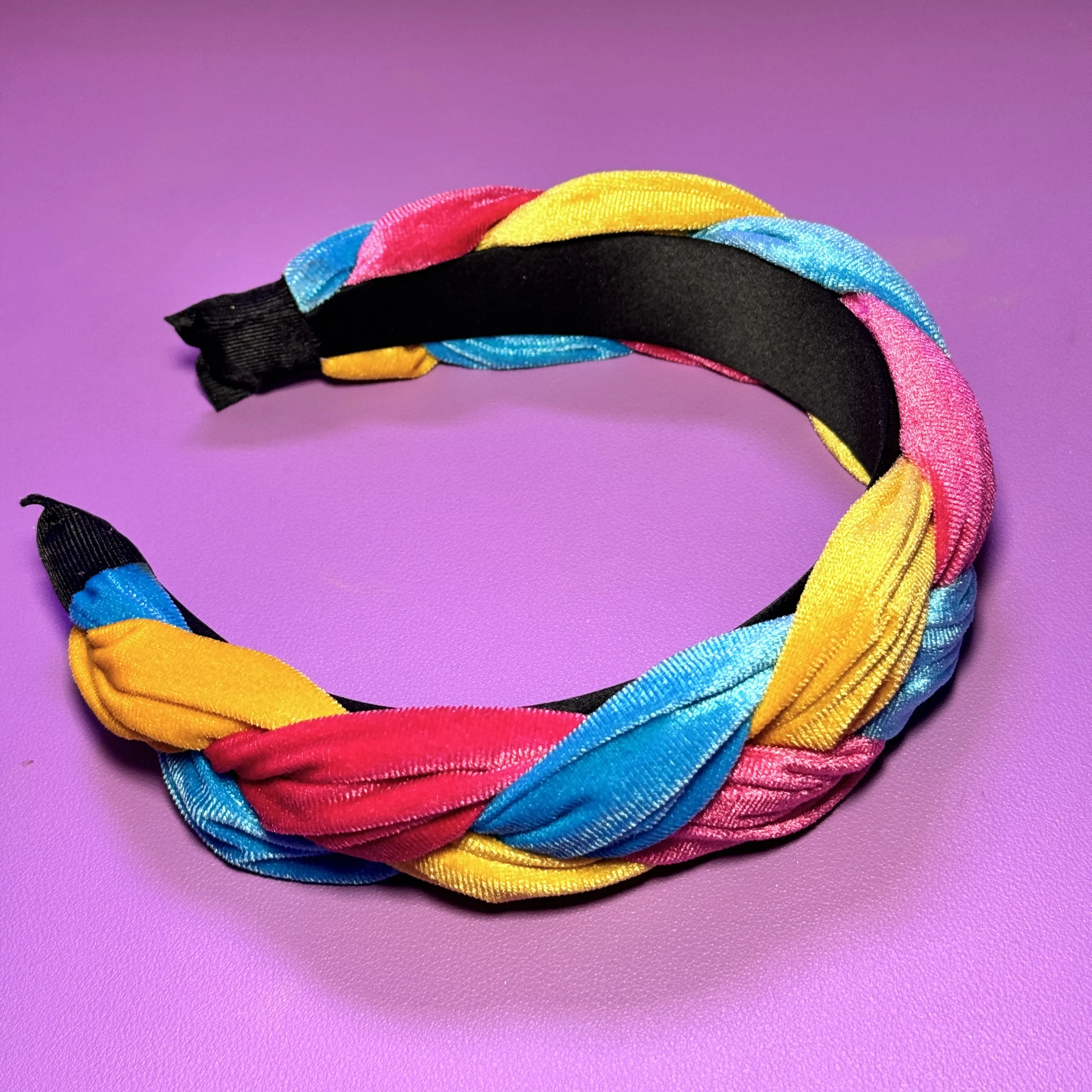 I Feel Bonita "Janelle" headband (Pink, Yellow & Blue)