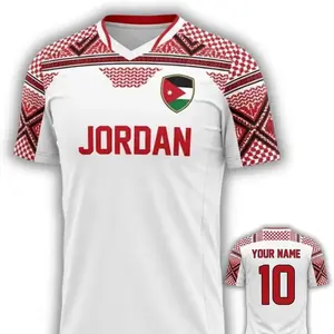 [Custom Name & Number] Custom Jordan Soccer Jersey, Jordanian Soccer Shirt Men Women, Jordan Flag Soccer Team Uniform Stadium Match Day Outfit