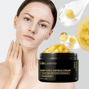 50g Deep-Action Vitamin C Niacinamide Enriched Facial Capsule Cream, Daily Face Moisturizer, Improves Uneven Skin Tone, Rough Texture, All Skin Types, Hydration, Moisturizing, Moisture, Hydrate, Hydrating & Refine Texture