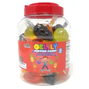 Fusion Select Jelly Fruit Snack Jelly Fruits Hit or Miss Candy Challenge - Fruit-Shaped Jelly- Assorted Flavors, Strawberry, Orange, Apple, Pineapple, Grape, Mango (1 Jar)