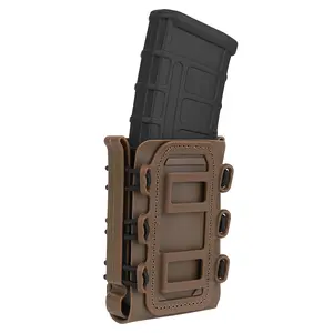KRYDEX Soft Shell Universal Magazine Pouch - Dual Use for 5.56mm & 7.62mm Mag with Heavy Duty Metal Clip for Belt and MOLLE System