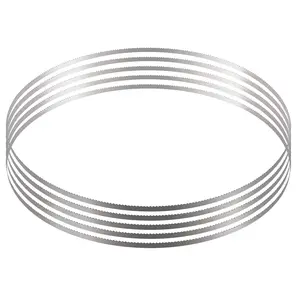 【fathersdaygift】VEVOR Band Saw Blade, 82.3x0.63x0.02 inch, 5 PCS/Pack Meat Bandsaw Blades for Replacement, Carbon Steel Blade, Meat Cutting Blade Wrapped by Rust-Proof Paper, Fit for Commercial Bone Saw Machines