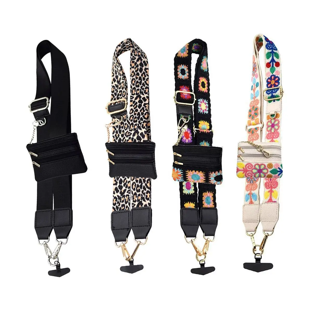 Clip and Go Phone Strap Crossbody with Wallet, Phone Lanyard Crossbody with Zipper Pouch Wallet, Adjustable Hands-Free Mobile Phone Strap, Gift for Dad and Mom, summerwins