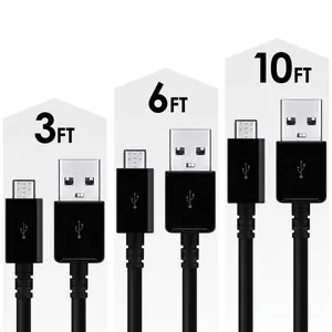 Micro USB Data Sync Charger Charging 3FT 6FT 10FT  Cable Cord for Android Samsung LG
