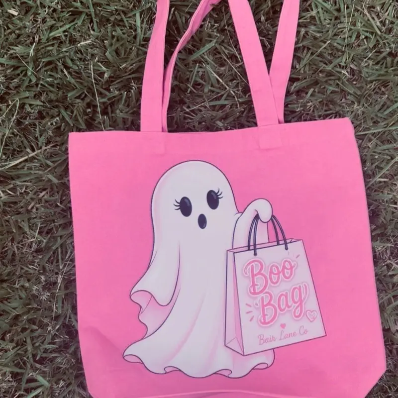 Women's High-Capacity Boo Bag Bundle with Synthetic Specialty Fabric, Magnetic Closure, Exclusive Halloween-Themed Casual BLC T-Shirt & Sweatshirt