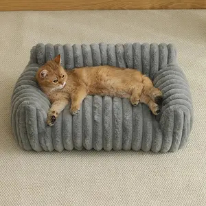 Comfortable Cat Sofa Soft Cat Bed, BreathablePet House for Large Small Cats, Modern PetFurniture,Stylish Cat Lounger, All-Season Use