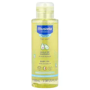 Mustela Baby Oil with Avocado Oil, 3.38 fl oz (100 ml)