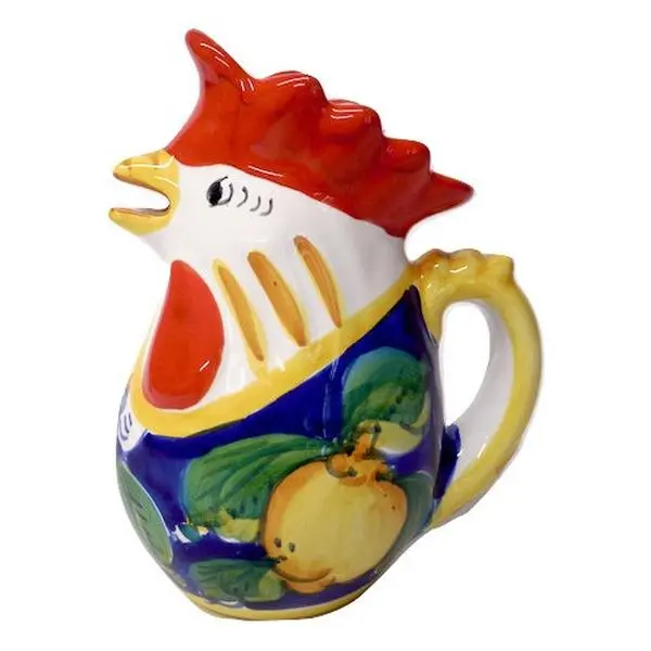 Limoni di Sicilia Blue 7" Small Rooster Pitcher | Made in Sicily