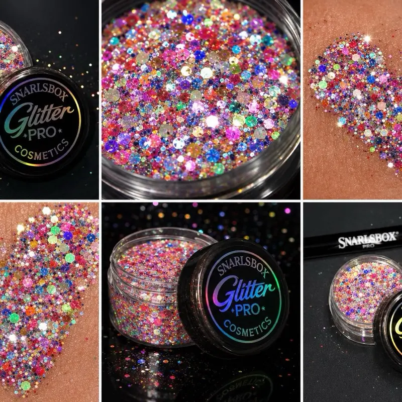 SnarlsBox Glitter glitter and glue applicator keychain and custom rainbow glitter