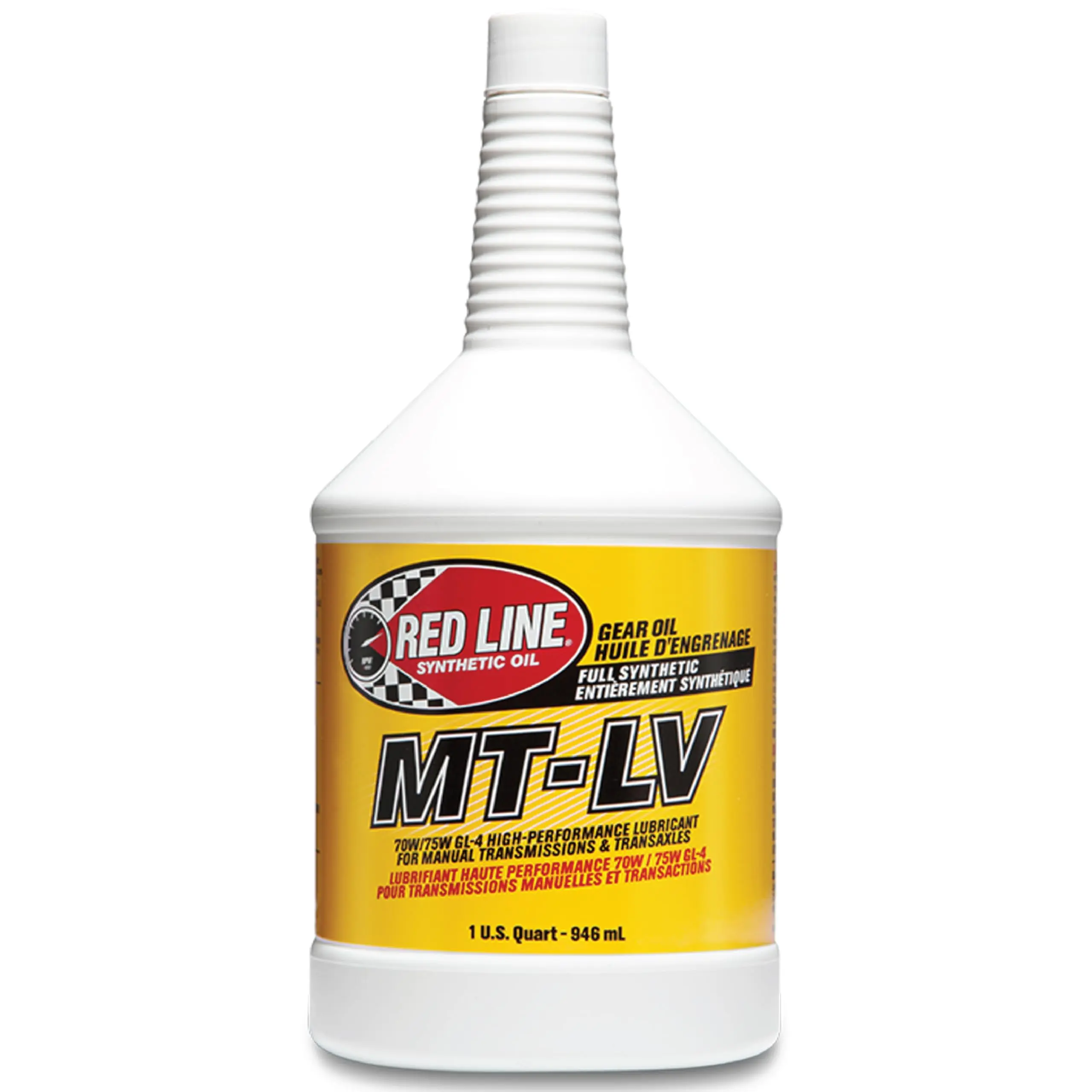 Red Line 50604 MT-LV Automotive High-Quality Full Synthetic Gear Oil, 70W/75W GL-4 Gearbox Oil for Manual Transmissions & Transaxles