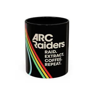 ARC Raiders Mug  Retro Rainbow Slashe Coffee Cup