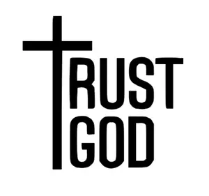 Trust God Cross Decal
