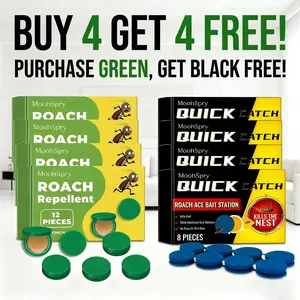Household Essential Roach Control Bait Buy 4 Get 4 FREE – Fits Refrigerator Backs, Microwave Gaps & Stove Undersides, Blocks Nesting in Warm Zones cockroach powerful long-lasting effect trap
