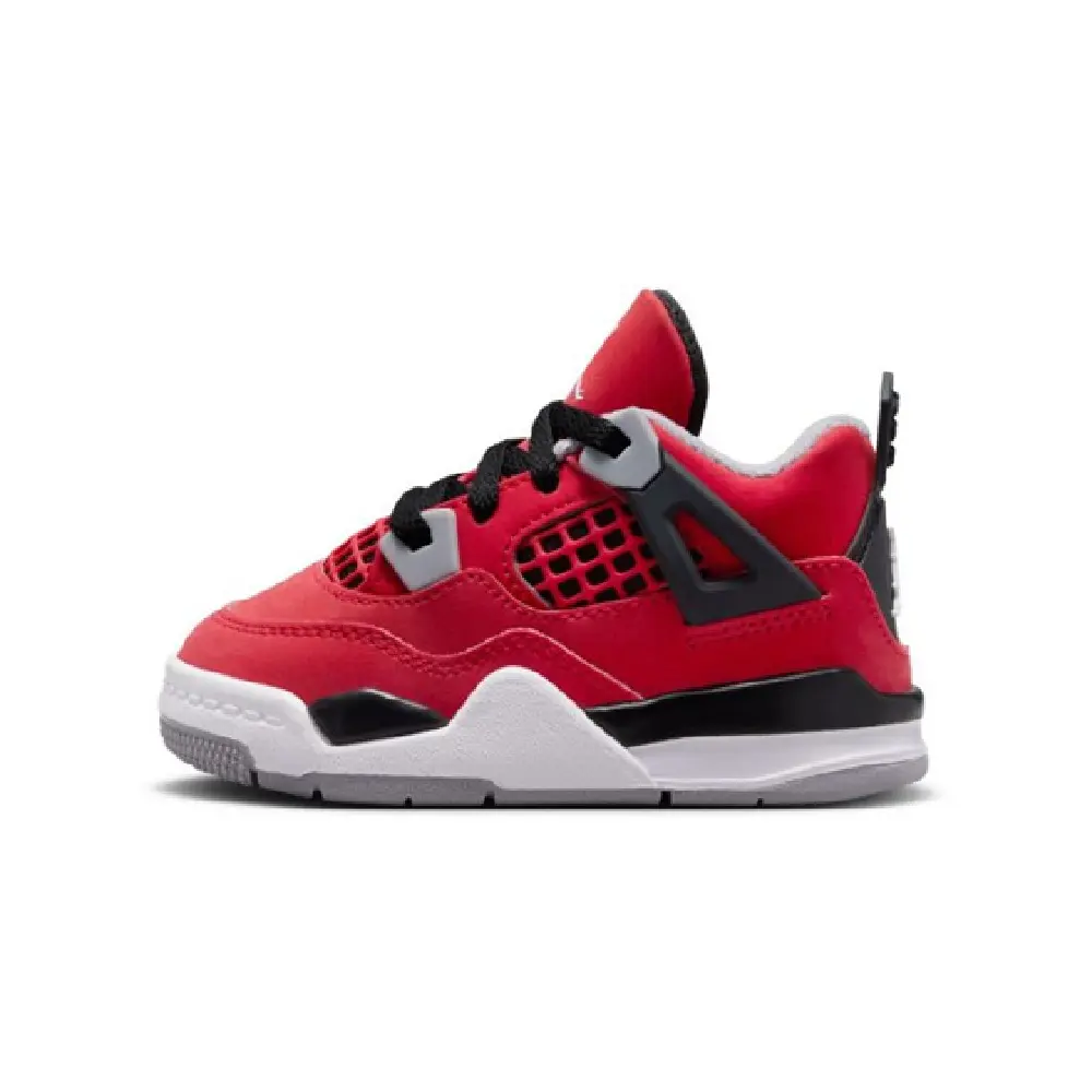 Toddler's Jordan 4 Retro "Toro Bravo" Fire Red/White-Black (HV4382 600)