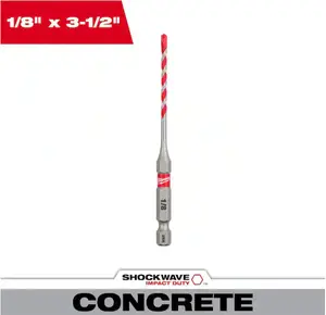 Milwaukee 48-20-9000 1/8" x 2" x 3-1/2" SHOCKWAVE™ Impact Duty Hammer Drill Bit