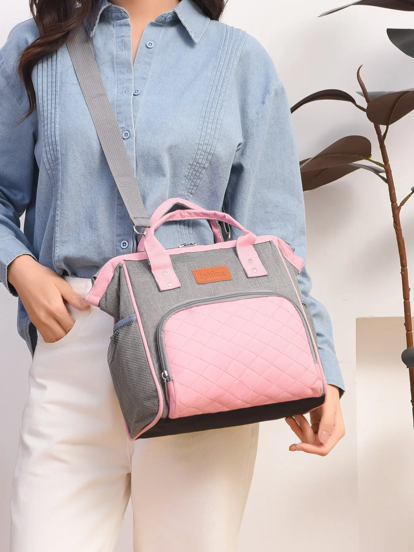 Women's Minimalist Casual Shoulder Handbag, Quilted Shoulder Bag, Insulated Bento Compartment, Perfect for Daily Commuting, Work, School, Outings, Lightweight Crossbody Bag, Zippered Sling Bag
