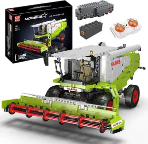 Mould King 17014 Wheat Harvester Combine Farm Truck Remote Control Building Block Toy Set 1265 Pcs Tractor Play Vehicle summerwins