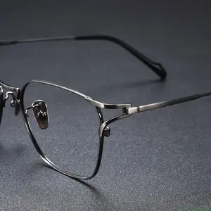 New Pure Titanium Oversized Eyeglass Frames, Ultra-Lightweight & Comfortable, Minimalist High-End Stylish Glasses for Men & Women, Full Rim
