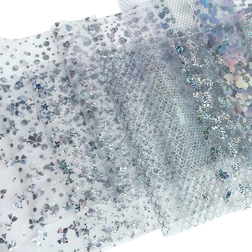 10 Sheets Glitter PVC Waterproof Faux Leather Sheets, 8x12 Inches. Perfect for DIY Cosmetic Bags, Hair Accessories, Handbags, Keychains Crafts Materials, US Inventory