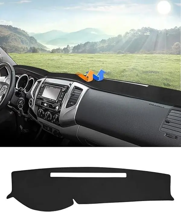 Motorbymotor Dash Mat for 2005-2015 Toyota Tacoma Dashboard Cover,Custom Fit Non-Slip UV Protection Dashboard Mat Sunshield Protector,Dashboard Pad Carpe,Sunscreen, heat insulation, anti glare, reflective protection dashboard