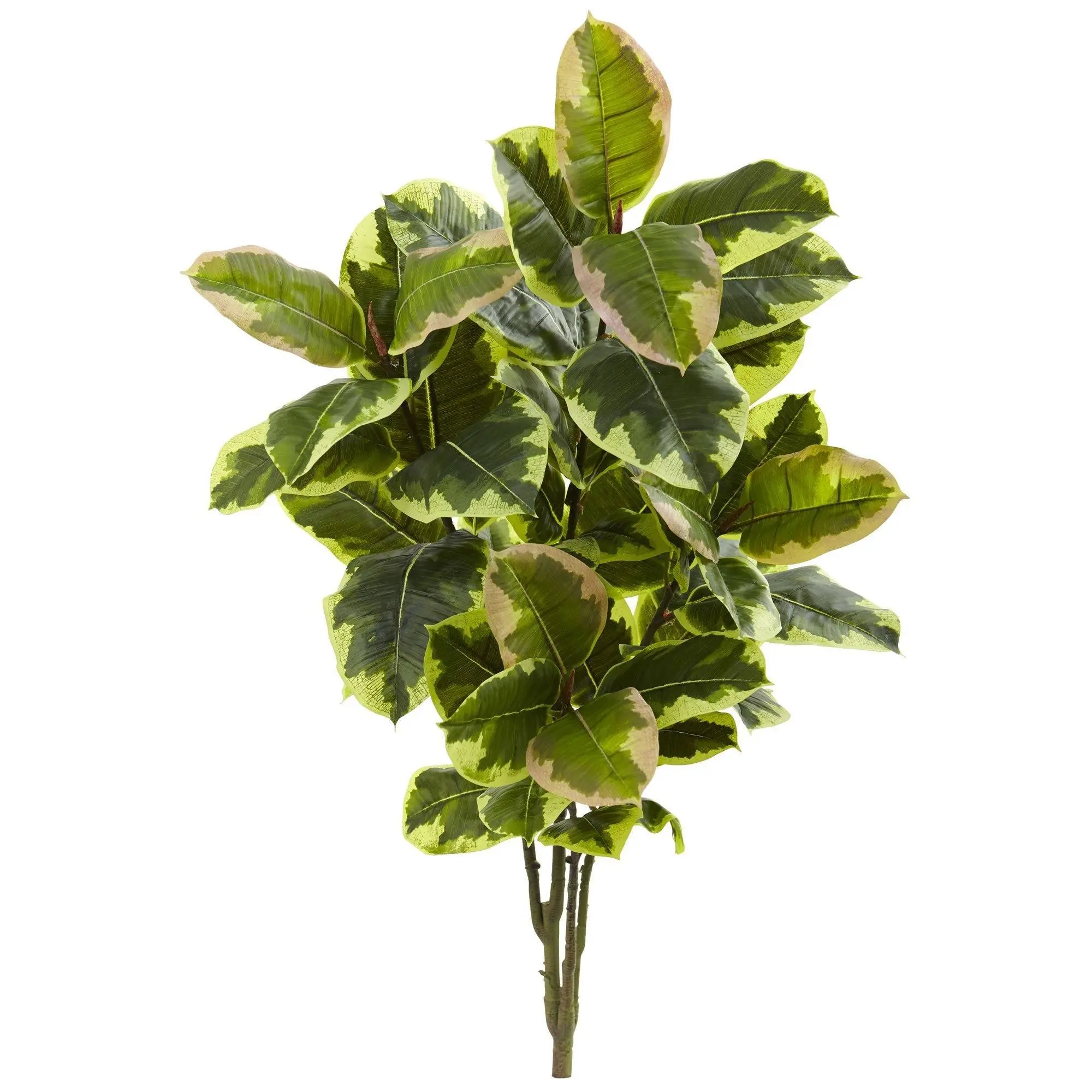 40-inch Real Touch Rubber Leaf Artificial Plants Set of 2, Room Accessories for Entryway, Botanical Flower Arrangement Artificial Plants to Complement Home Decor