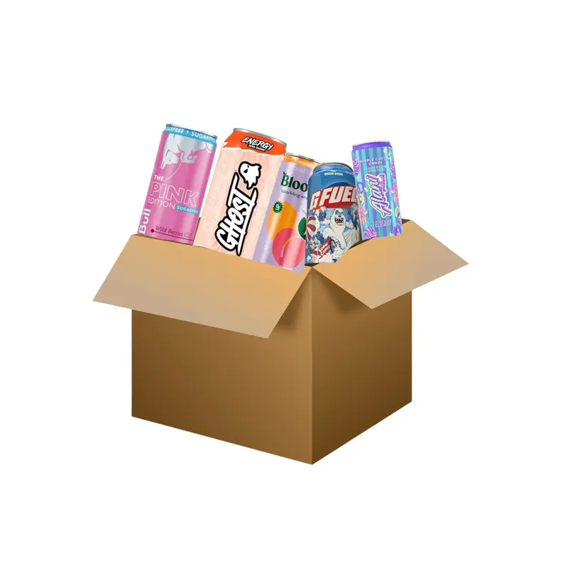 Assorted Caffeine Energy Boost Energy Beverage Bundle - 3-Count, Varying Flavors Including Red Bull, Monster, G Fuel, and More