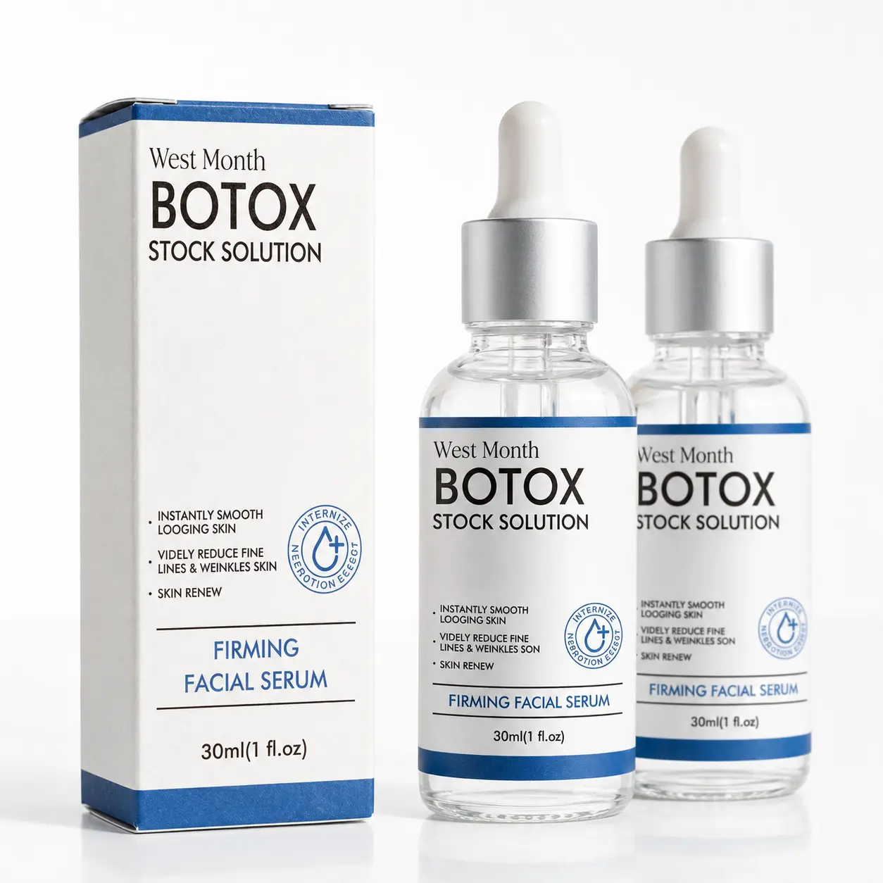 Advanced Face Serum with Botox-Effect for Firming & Wrinkle Reduction - Professional Skincare Dropper Bottles, 30 ml (2-Pack), Beauty Products, Sun Protection, Anti Aging, Anti Wrinkle, Anti Aging Cosmetics, 30 Ml Bottle
